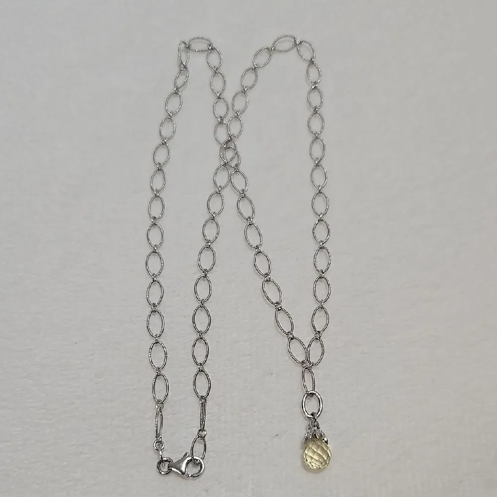 Sterling Silver & Citrine Necklace